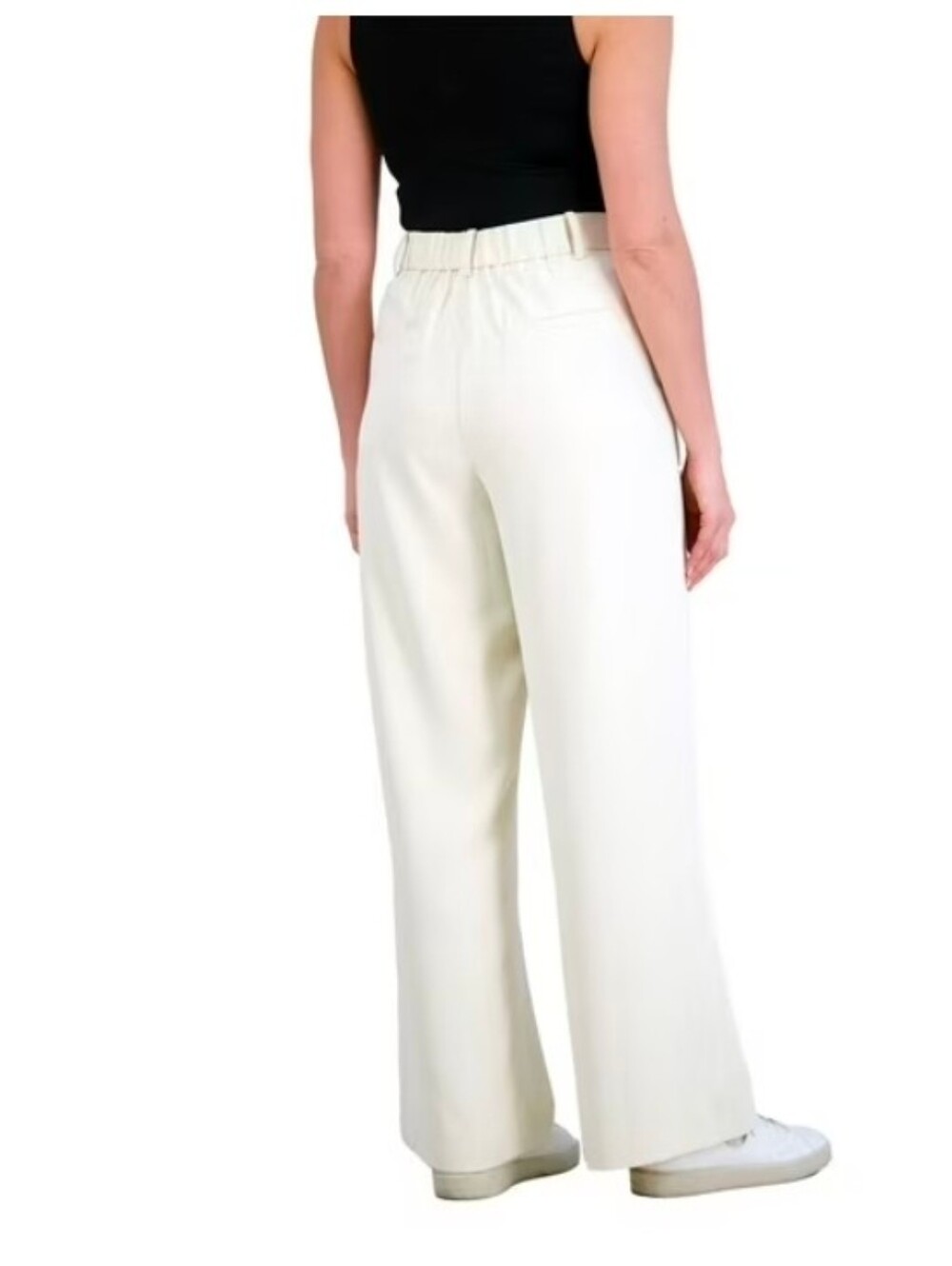 French Connection Ivory Wide-Leg High Waist Trousers Size M - Picture 2 of 8